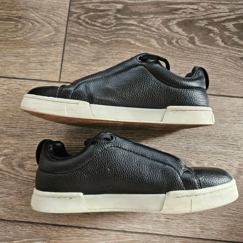 Zara Black Leather Euro Sneakers